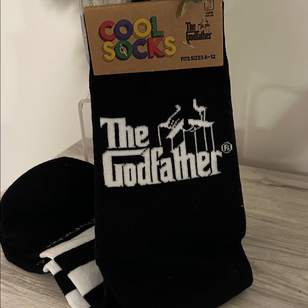 The Godfather Black Casual Socks NWT
